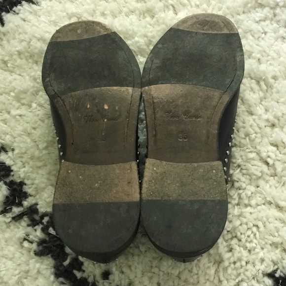 Women's black studded fringe shoes - Picture 4 of 6